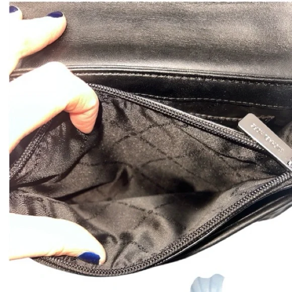 Michael Kors Rose‎ Quilted Shoulder Bag Black Medium - Picture 10 of 12